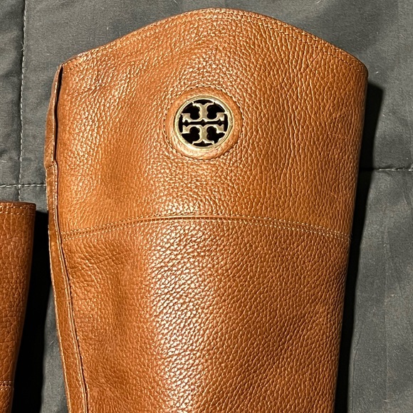 TORY BURCH Junction Riding Boot, Extended Calf, Size 8.5, Almond - Picture 5 of 8